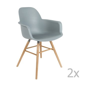 Set 2 scaune cu cotiere zuiver albert kuip, gri deschis