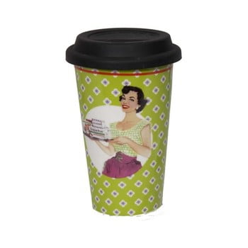 Pahar cu capac antic line retro vert