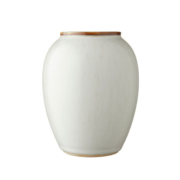 Krémově bílá kameninová váza Bitz, výška 12,5 cm