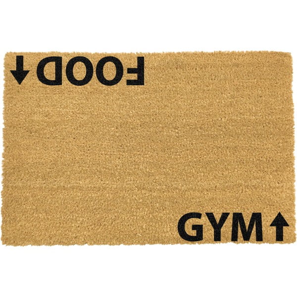 Rohožka z přírodního kokosového vlákna Artsy Doormats Gym Addict, 40 x 60 cm