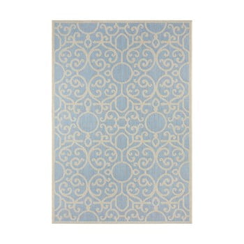 Covor potrivit pentru exterior bougari nebo, 70 x 140 cm, bej - albastru