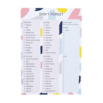 Listă pentru călătorii busy b travel