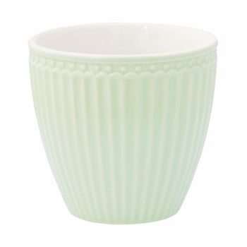 Cană din ceramică Green Gate Alice Latté, 300 ml, verde