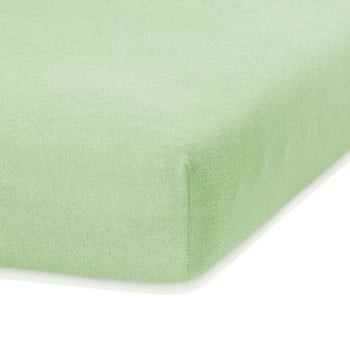 Cearceaf elastic AmeliaHome Ruby, 200 x 80-90 cm, verde deschis imagine