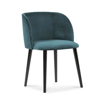 Scaun cu înveliș de catifea windsor & co sofas aurora, albastru petrol