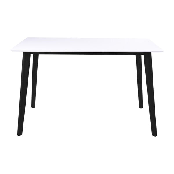 Bílý jídelní stůl s černou konstrukcí Bonami Essentials Vojens, 120 x 70 cm