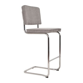 Scaun pentru bar zuiver ridge kink rib, gri deschis