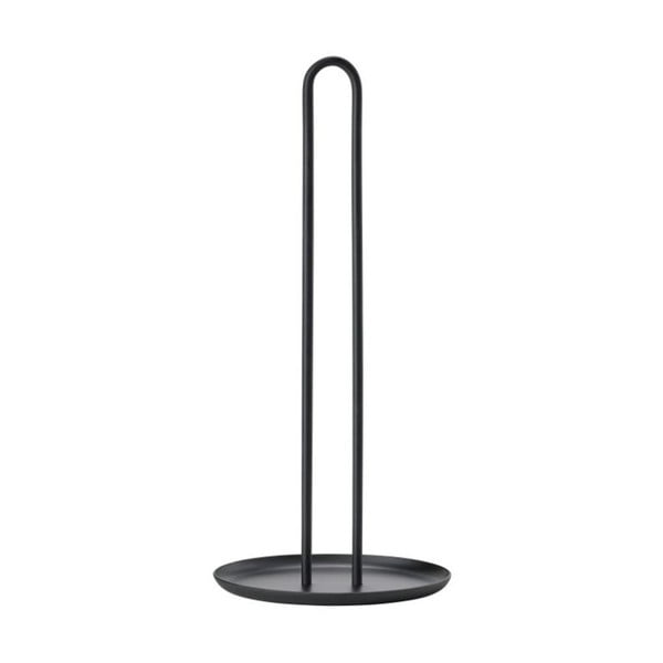 Černý kovový držák na kuchyňské role Zone Singles, výška 32 cm
