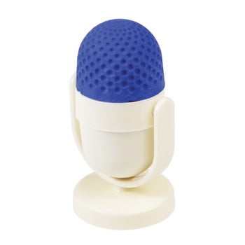 Ascuțitoare cu gumă de șters Rex London Microphone, albastru-alb imagine