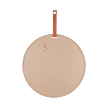 Avizier din metal pt living perky, ø 50 cm, maro nisip