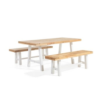 Set mobilier de grădină monobeli stockholm, alb