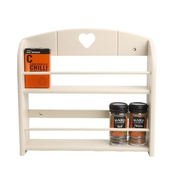 Raft din lemn de arbore de cauciuc pentru condimente t&g woodware cream colonial