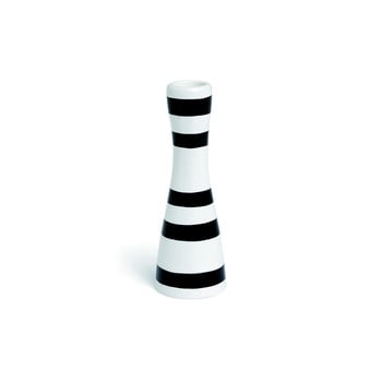 Sfeșnic din gresie ceramică kähler design omaggio, înălțime 16 cm, negru - alb