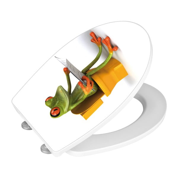 WC sedátko se snadným zavíráním Wenko Frog News, 45 x 38,8 cm