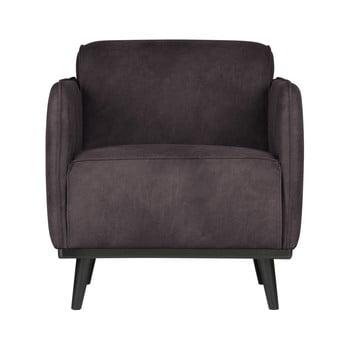 Fotoliu din piele eco bepurehome velvet, gri