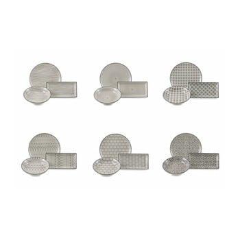 Set veselă 18 piese din ceramică villa d´este confusion, gri