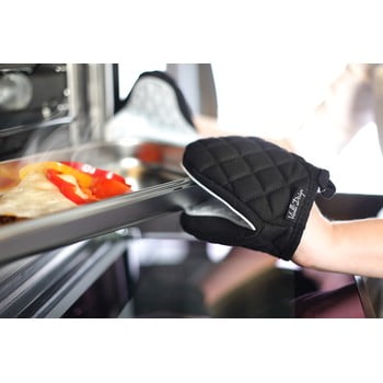 Mănușă de bucătărie din bumbac cu silicon vialli design, alb - negru