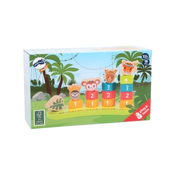 Jucărie din lemn pentru copii legler jungle
