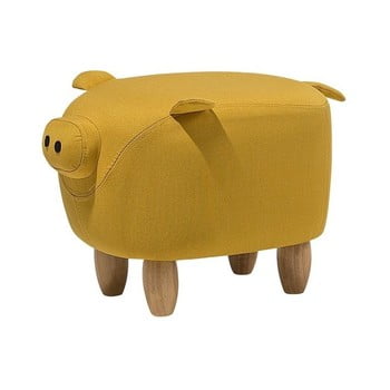 Taburet în formă de porc monobeli pig, 32 x 50 cm, galben