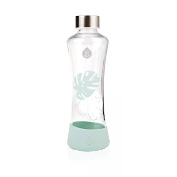 Sticlă equa urban jungle, monstera, 550 ml, turcoaz