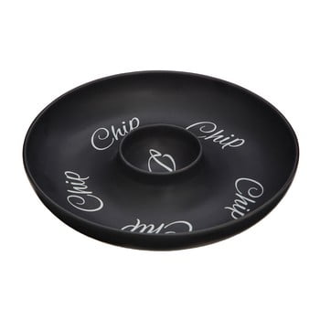 Platou servire cipsuri din ceramică premier housewares mangé, negru