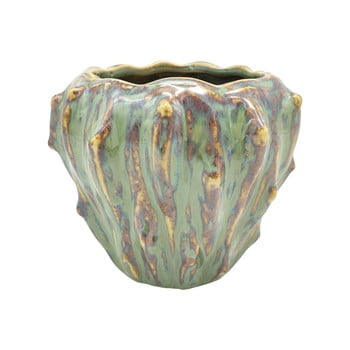 Ghiveci din ceramică pt living flora, ø 12,5 cm, verde