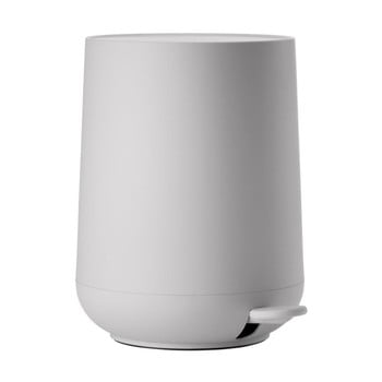 Coș menajer cu pedală zone nova one, 5 l, gri deschis