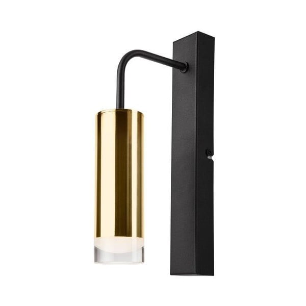 Nástěnná lampa v černo-zlaté barvě LAMKUR Diego