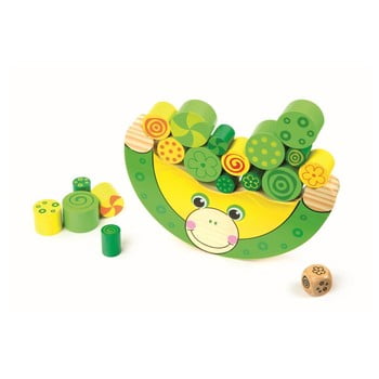 Jucărie din lemn legler balancing frog