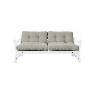 Canapea extensibilă karup design step white, bej - gri