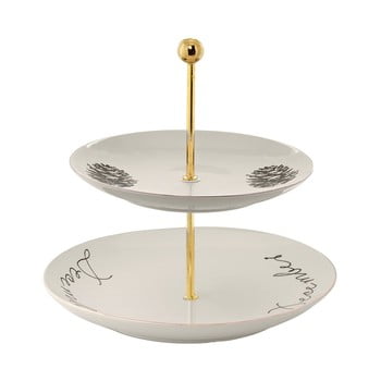 Suport din gresie cu 2 nivele bloomingville maria, ⌀ 20 cm