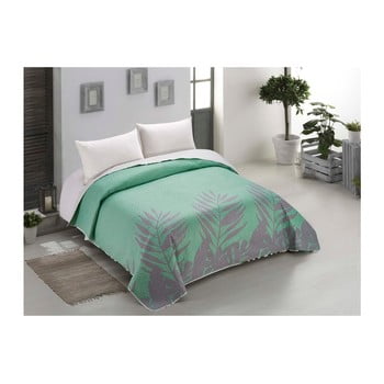 Lenjerie de pat reversibilă din micropercal ameliahome makia, 240 x 260 cm, verde mentă