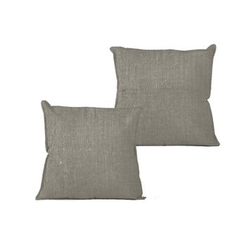 Față de pernă linen couture light grey, 45 x 45 cm