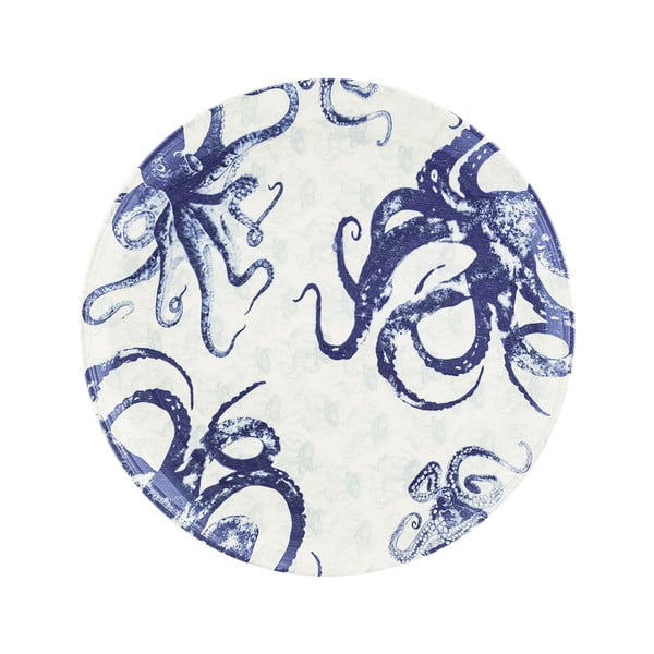 Modro-bílá keramický servírovací talíř Villa Altachiara Positano, ø 37 cm