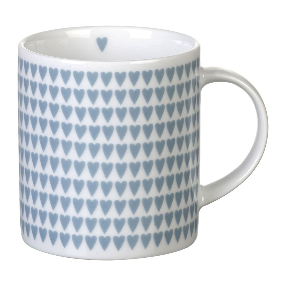 Modrý porcelánový hrnek Parlane Hearts, 8,5 cm