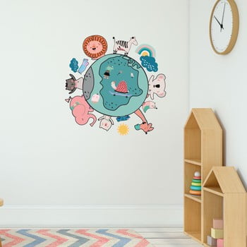 Set autocolante pentru perete ambiance animals aroung the world