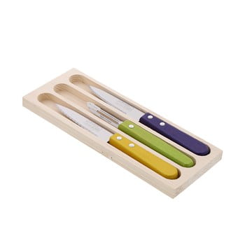 Set 2 cuțite și curățător din inox pentru legume, în cutie de cadou, jean dubost vegetable