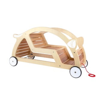 Mașinuță / balansoar din lemn Legler Pull-Cart and Seesaw 