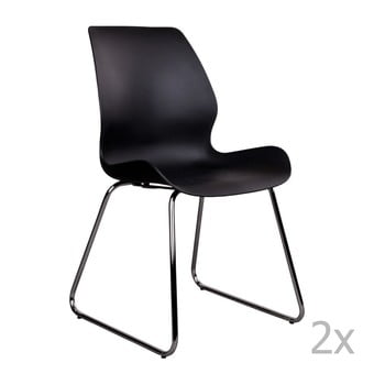 Set 2 scaune house nordic sola, negru