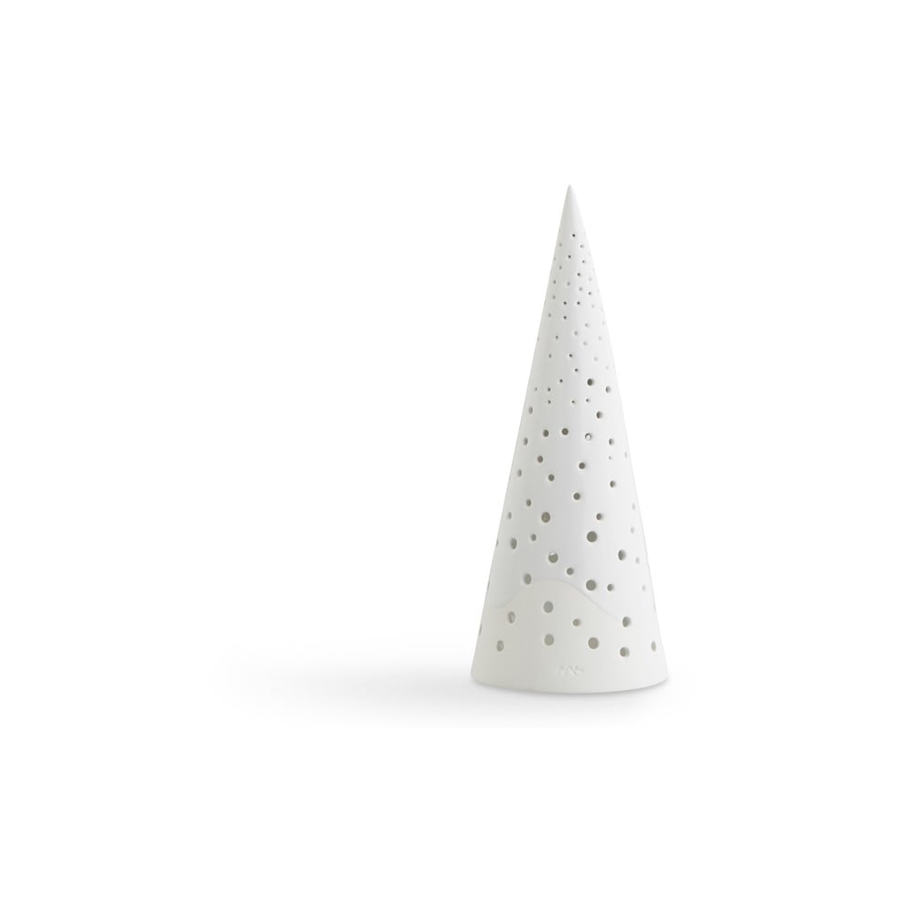 Bílý vánoční svícen z kostního porcelánu Kähler Design Nobili, výška 25,5 cm