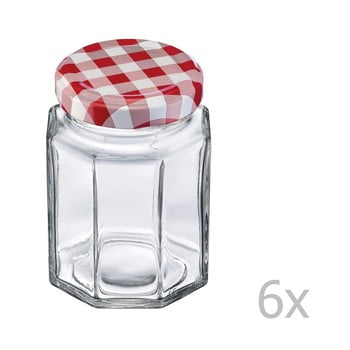 Set 6 borcane din sticlă cu capac westmark, 190 ml