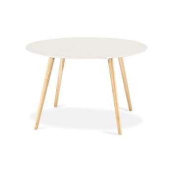 Masă dining furnhouse life, Ø 120 cm, alb
