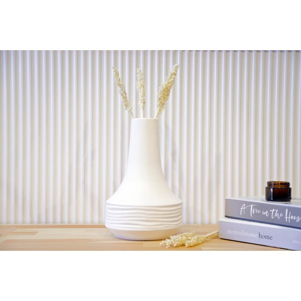 Bílá keramická váza Rulina Crease