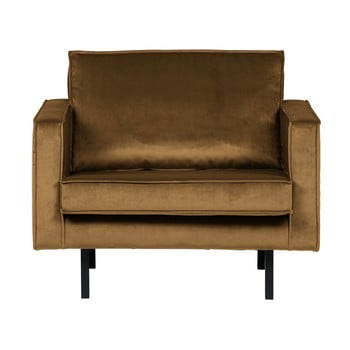 Fotoliu bepurehome rodeo velvet, galben - maro