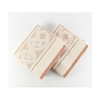 Set 2 prosoape hurrem cream, 50x90 cm