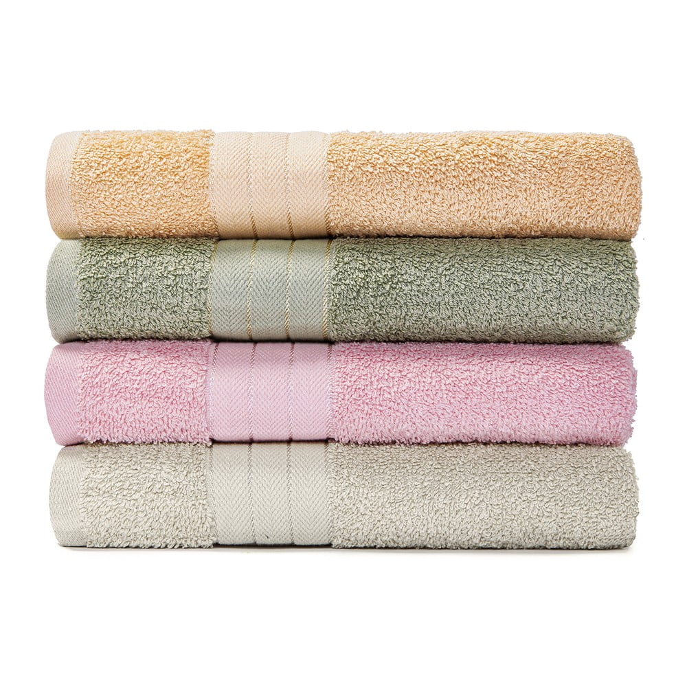 Sada 4 bavlněných ručníků Le Bonom Portofino, 50 x 100 cm