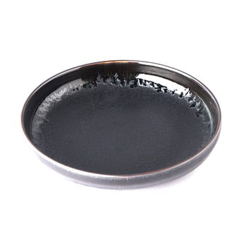 Farfurie din ceramică cu margine înaltă MIJ Matt, ø 22 cm, negru imagine