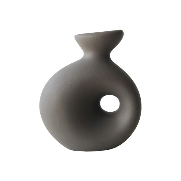 Hnědošedá keramická váza Rulina Delta