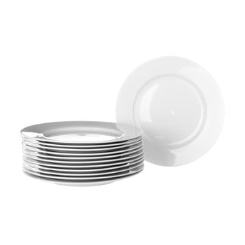 Set 12 farfurii din porțelan unimasa elegant, Ø 19 cm, alb