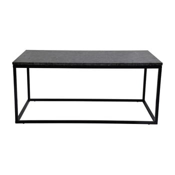 Măsuță auxiliară rge accent, blat din granit, 110 cm, negru